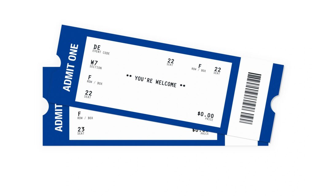 Ticket Sampler : Blank Event Tickets
